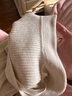优衣库女装可机洗罗纹半开领针织衫/毛衣480414 482253 480414/30浅米色 S 实拍图