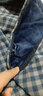 云廷纯棉保暖衬衫男加绒加厚磨毛格子衬衣全棉法兰绒免烫一体绒爸爸装 BN863 深蓝小格 40 /L 实拍图