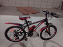 凤凰（Phoenix）儿童自行车山地车男女学生脚踏车6-15岁童车 霸道 黑红色 22寸 实拍图