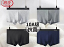 浪莎男士内裤男纯棉10A抗菌平角裤透气中腰男式四角裤男生裤头4条装 实拍图