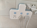 公牛（BULL）转换插头/品字形一转三插座/无线转换插座/电源转换器 适用卧室、厨房 3位分控开关插座 蓝白款 实拍图