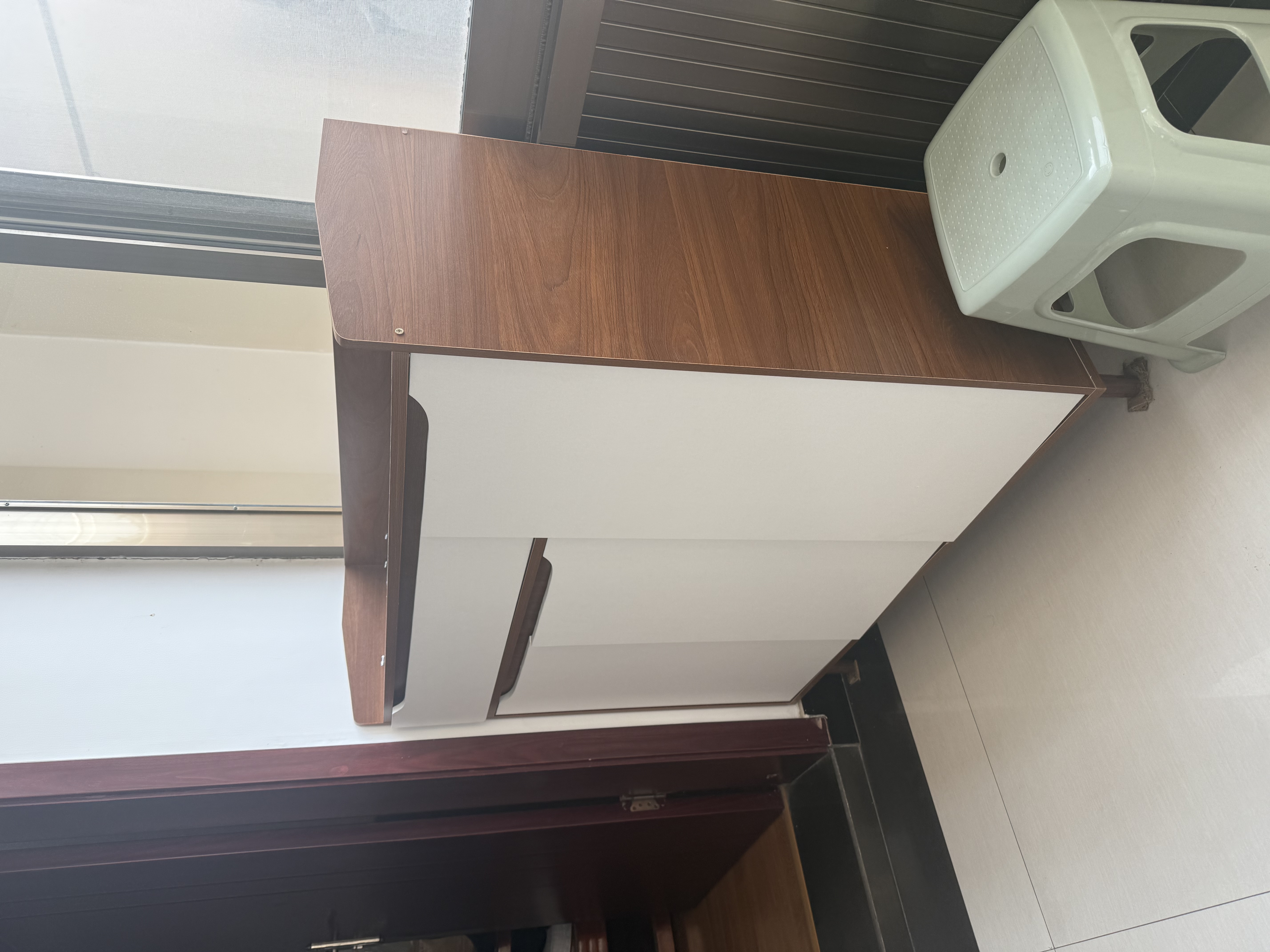 立太（LEADTEK）鞋柜门口入户柜收纳柜一体靠墙实木芯鞋架多层家用门外楼道玄关柜 【加宽34CM-可放大码鞋】100*34*102CM木色｜16-19双鞋 实拍图