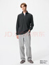 优衣库男装柔滑弹力摇粒绒半拉链套头衫/长袖25秋冬新款481184 01 乳白色 M 实拍图