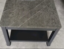 凡社 茶几客厅简约现代 钢化玻璃仿岩板大理石纹双层储物办公茶桌 实拍图