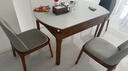 上林春天岩板餐桌中古风实木餐桌可伸缩饭桌家用餐桌椅组合小户型餐厅家具 胡桃色/哑光纯白抗菌岩板/灵芝椅 1.35m 一桌四椅【升级四轨】 实拍图