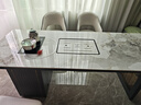 佐逸佳惠现代轻奢岩板茶桌客厅家用阳台茶台办公室茶桌椅组合一桌五椅茶几 单茶桌+5太空椅 2.0m 实拍图