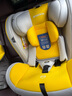 Heekin德国 儿童安全座椅汽车用0-4-12岁婴儿宝宝360度旋转ISOFIX硬接口 尊享黄(遮阳棚+上拉带+侧保护) 实拍图