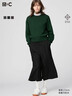 优衣库合作款/女装打褶裙裤/高腰阔感裙裤479698 38 深褐色 M /160/68A 实拍图