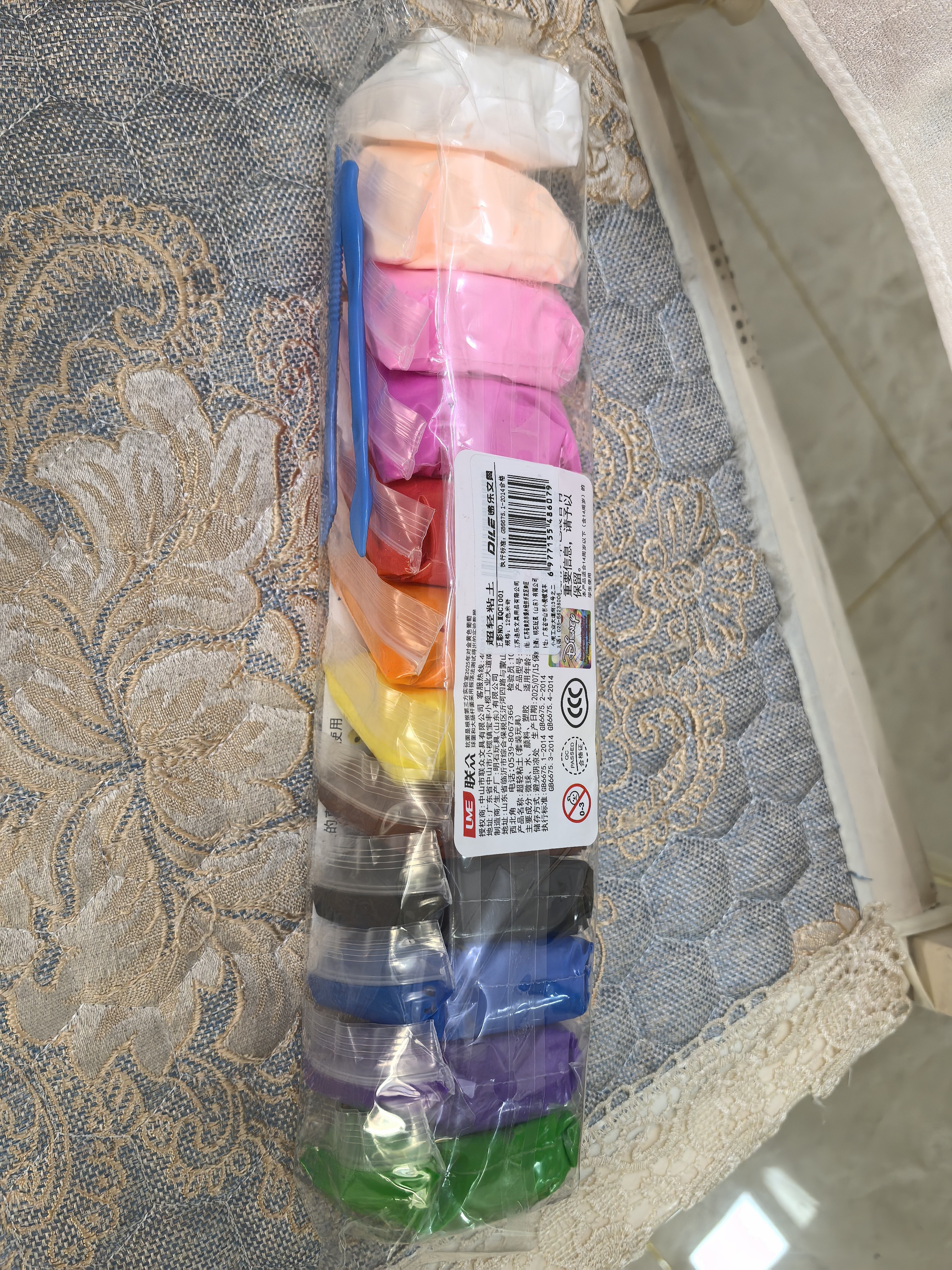 递乐迪士尼正版12色儿童超轻粘土环保抗菌彩泥橡皮泥黏土diy手工制作模具装不粘手MQC1001米奇 实拍图
