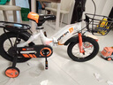 永久（FOREVER）儿童自行车男女款小孩单车可折叠脚踏车4-6-8-10岁辅助轮14寸橙色 实拍图