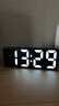 康巴丝（Compas）创意LED大屏时钟 夜光电子闹钟客厅卧室台钟学生闹钟 810 黑色 实拍图