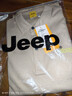 JEEP吉普长袖T恤男士秋冬季polo宽松休闲打底衫衣服男装 卡其 2XL 实拍图