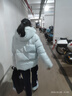 鸭鸭羽绒服女短款2025冬季新款小个子甜美气质休闲百搭防寒保暖外套HT 冰川蓝 M (160) 实拍图