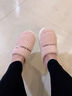 洁丽雅棉拖鞋女士秋冬季包跟室内家居家用情侣保暖防滑毛绒男士冬天棉鞋 粉色 38-39 (适合37-38码) 实拍图