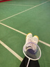 尤尼克斯YONEX羽毛球鞋减震防滑舒适亲子款青少年SHB220JRCR白粉35 实拍图