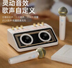 索爱（soaiy）K歌音响麦克风音箱家用儿童话筒k歌家庭ktv无线蓝牙全民唱歌 SG12 油彩白【双麦】礼物 实拍图