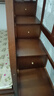 枫轩堂胡桃木 儿童上下床实木高低床双层床上下铺床两层木床子母床 梯柜款【CQC环保认证】 上铺宽160下铺宽180 实拍图