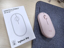 罗技（Logitech）时尚系列 PEBBLE鼠标 无线蓝牙鼠标 办公静音鼠标 女性鼠标对称鼠标 鹅卵石造型 玫瑰粉 实拍图