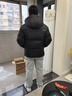 波司登（BOSIDENG）【新年联名】25新款羽绒服商场男女同款运动短款学生面包服外套 黑色8056 【无袖标】 XL 175/96A 体重约130-140斤 实拍图
