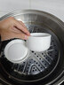 摩登主妇陶瓷蒸蛋碗带盖家用鸡蛋羹燕窝盅隔水炖盅汤盅纯白炖罐 4英寸隔水炖碗 实拍图