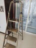 奥鹏梯子家用梯铝合金梯折叠人字梯登高梯加厚爬梯锁扣梯四步 实拍图