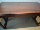 果真新中式乌金木实木书桌简约书法桌家用写字桌长方形办公桌 福如东海书桌1.4米（带抽屉款） 实拍图