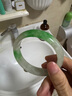 冰糯种阳绿正品翡翠手镯子老坑飘绿正圈冰种果绿礼品女款玉手镯子 58号 实拍图