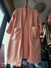 洁丽雅（Grace）加厚平纹浴袍 吸水可穿可裹浴巾 家用情侣保暖浴裙柔软浴衣 粉色 实拍图