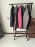 家逸衣帽架实木落地衣架卧室挂衣架可折叠衣架简约衣服架子榉木80cm 实拍图
