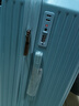 纯奢（CHEYSIR）五轮超大容量行李箱万向轮PC拉杆箱男女学生旅行箱密码箱包皮箱子 经典款-冰川蓝·减震刹车功能 24英寸 -抗菌内里【创新5轮-短途旅游/出行】 实拍图
