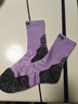 悠途（UTO）美利奴羊毛袜男女秋冬户外登山徒步运动袜保暖中筒袜子 女款浅藤紫 M 实拍图