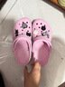 卡骆驰（CROCS）洞洞鞋贝雅卡骆班轻便耐磨一脚蹬休闲鞋|205089 芭蕾粉/糖果粉-6TG 37 /38(230mm) 实拍图
