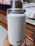 希乐（cille）保温杯大容量男女户外露营便携茶杯手提杯子双饮水杯雪球白 实拍图