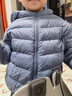 鸭鸭（YAYA）儿童轻薄羽绒服短款小童中大童连帽男女童2023秋冬洋气童装外套 雾霾蓝 110 实拍图