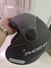 凤凰（Phoenix）新国标A类3C认证电动车摩托车头盔双镜片防雾防风保暖哑黑 男女四季通用电瓶车3/4半盔冬季安全帽 实拍图