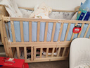 优乐博（ULOP）婴儿床实木无漆可移动拼接宝宝床多功能带尿布台新生儿bb摇摇床 婴儿床[送皇冠5件套+蚊帐+棕垫] 实拍图