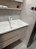 小米嘉美系列浴室柜陶瓷一体盆太空铝合金蜂窝铝洗手盆柜组合洗漱台洗脸台 90cm普通半封方镜+陶瓷一体盆 实拍图