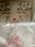 富安娜床上四件套 纯棉100%全棉床单被套双人加大 花知晓 230*229cm 粉 实拍图