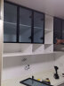 九尘 厨房吊柜置物储物壁橱阳台储物柜浴室墙上收纳柜子卫生间挂墙式 长90深40高80三门白+黑 实拍图