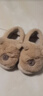 卡皮巴拉冬季儿童包跟棉鞋保暖居家毛毛EVA底防滑中小童宝宝棉拖 升级版环保材质浅咖色 12 40/41码（适合39/40脚穿） 实拍图