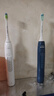 飞利浦（PHILIPS）电动牙刷钻石3系 生日礼物 情侣款送男生女友 微泡水流 5大模式 HX5181 蓝白双支 实拍图