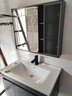 恋派浴室柜 陶瓷一体盆卫生间洗脸盆柜组合悬挂式洗漱台智能洗手盆柜 智能镜柜】珠光灰【促销中】80cm 实拍图