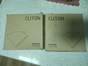 CLITON咖啡滤纸 原木便携滴漏式手冲咖啡粉过滤网 V型滤杯用滤纸100张 实拍图