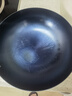 章丘铁锅正宗手工锻打铁锅无涂层物理不粘锅炒锅老式家用炒菜锅厨具轻音 标准版古法烤蓝（已干烧） 26cm 实拍图