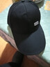 【热巴同款】加大棒球帽帽子男女大头围显脸小春夏字母百搭棒球帽 侧标-黑色 实拍图