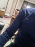恒源祥100%纯羊毛男士V领薄款修身针织衫毛衣15001002 藏青 175/92A  实拍图
