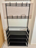 苡茉鞋架家用门口多层简易鞋帽一体鞋柜宿舍出租屋置物架子侧布4层80 实拍图
