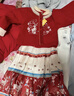 巴拉巴拉童装女童汉服套装秋冬新年季宝宝保暖红色拜年服 实拍图