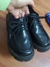 大东女士软皮系带小皮鞋女2025年新款百搭单鞋复古厚底软皮粗跟英伦风鞋子 实拍图