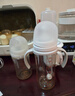 贝亲奶瓶ppsu 吸管奶瓶 重力球奶瓶一岁以上自然离乳奶瓶双把手大容量 330ml+翻盖吸管杯头 实拍图